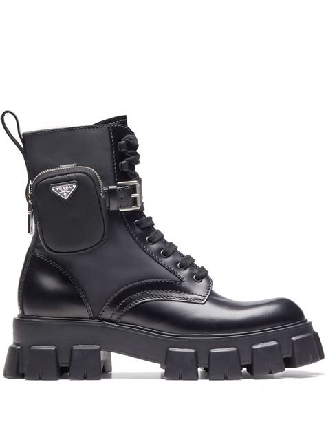 buy prada ankle boots|prada combat boots with pouch.